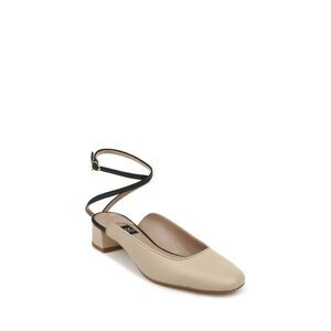 NWT ZAC ZAC POSEN Womens Beige Voss Toe Block Heel Leather Pumps Shoes 8 M